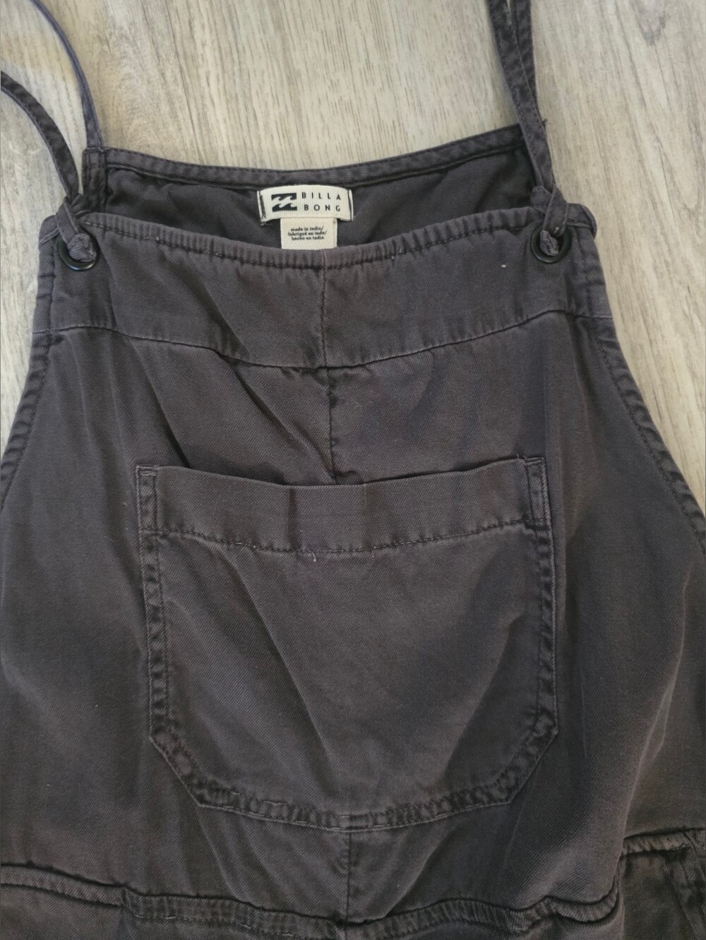 Billabong Wild Pursuit Shortalls Charcoal Gray size Medium - Picture 3 of 5